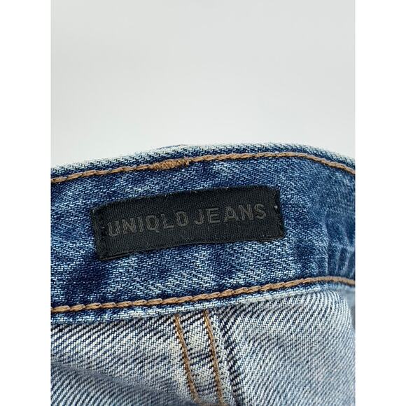 UNIQLO Women's Blue Denim Straight-Leg High-Rise Five-Pocket Jeans SZ 29 - Picture 9 of 10